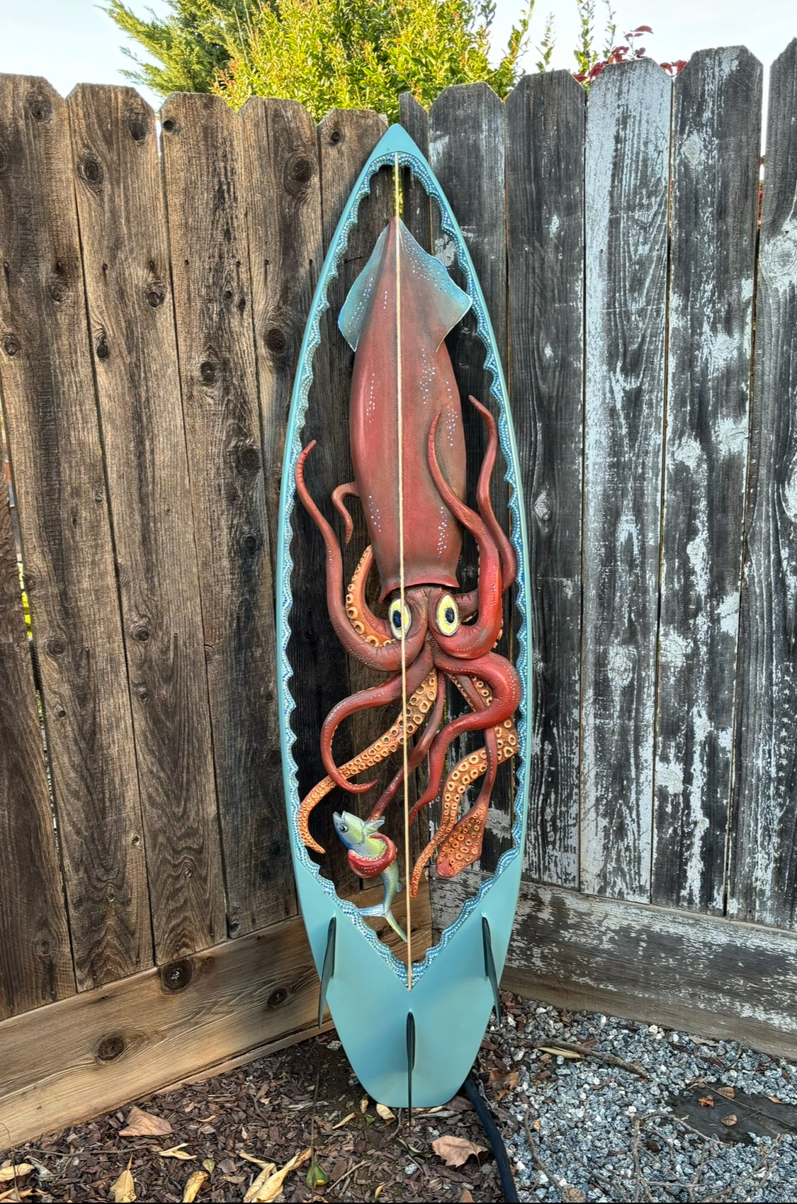 Predator surfboard artwork