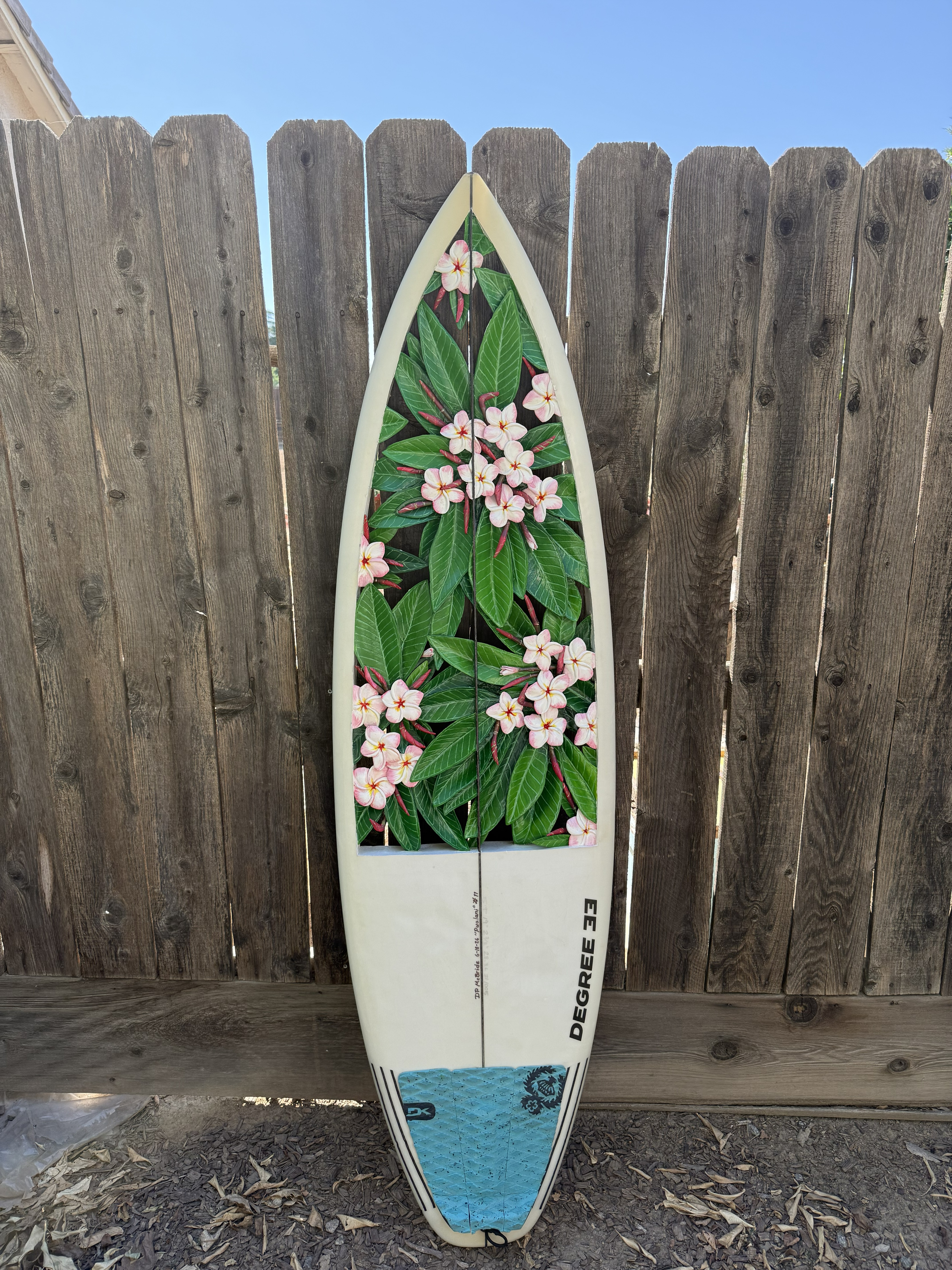 Pualani surfboard artwork